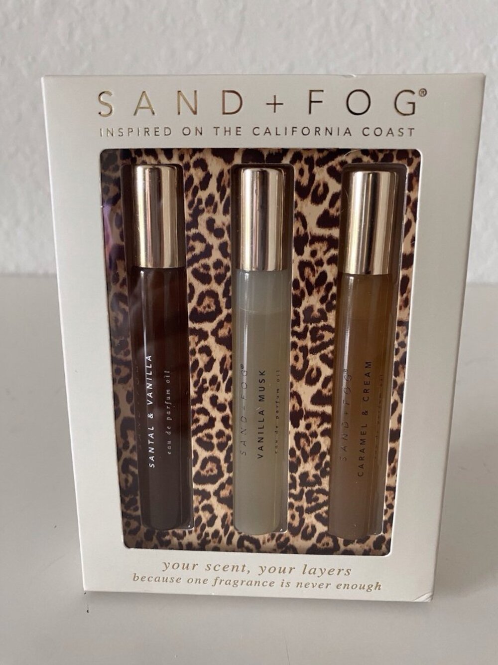 SAND + Fog Eau de Parfum Oil Discovery Set California Coast 3 x 0.33 fl oz NEW